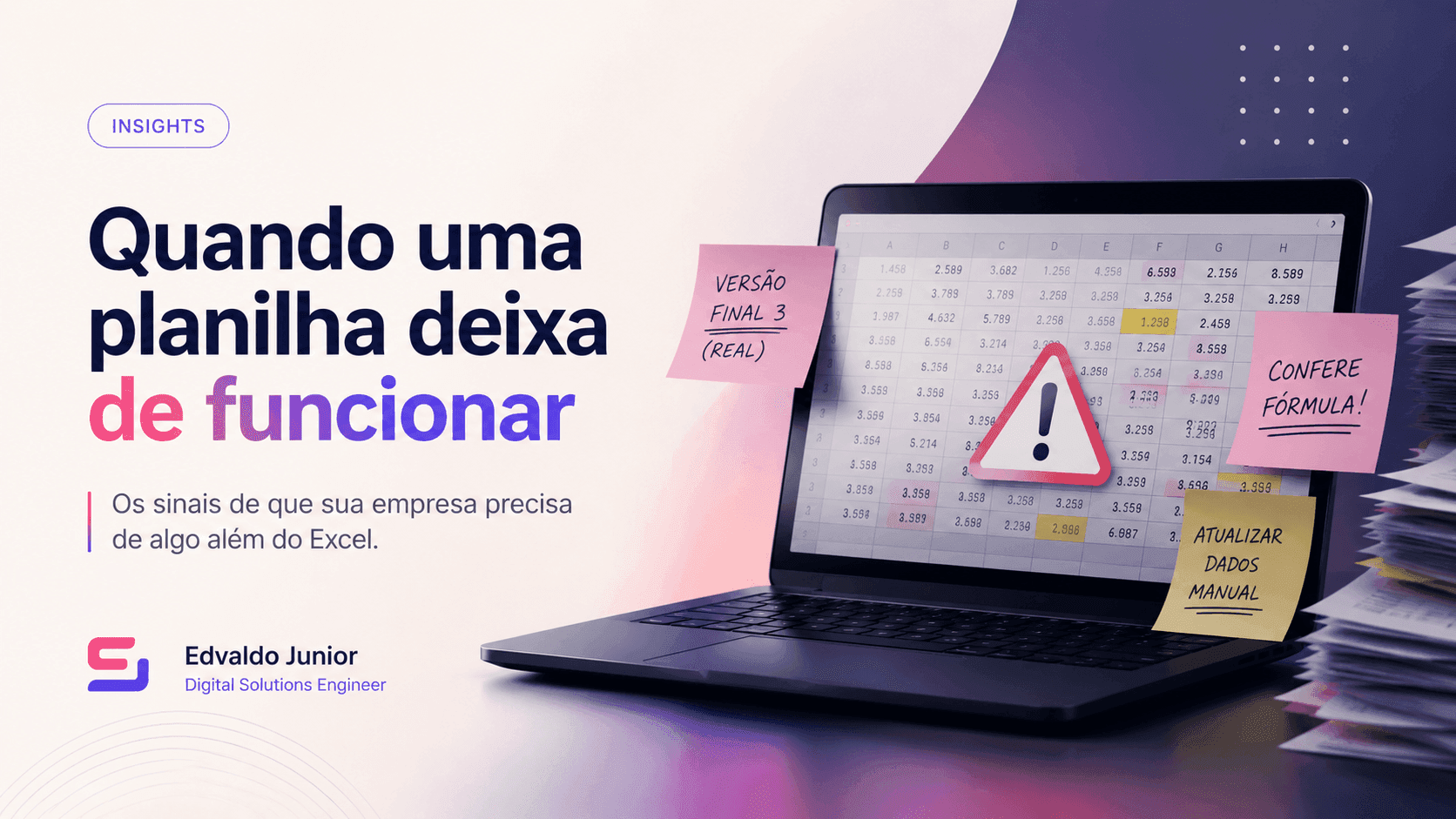 Quando uma planilha deixa de funcionar